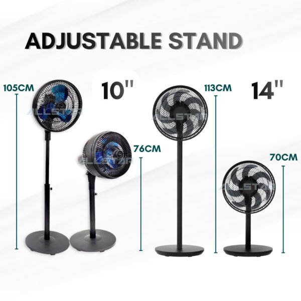 Boss Rotating Stand Fans (10", 14", 20") Fans Oscillation Fan Kipas Berdiri Kipas Angin Berdiri