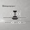 69f82c50d7c30_1777871953.jpg DEKA+ MAZON 46'' 3 Blades 24 Speeds + Reverse with Remote Control DC Motor Black / Walnut / Pinewood Ceiling Fan