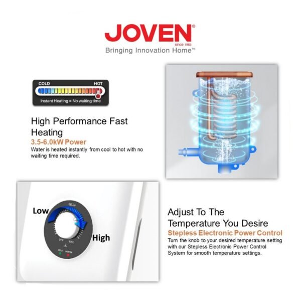 JOVEN SE1e SE3e Instant Water Heater shower No Pump / Pemanas mandi / Shower Heater Home Shower