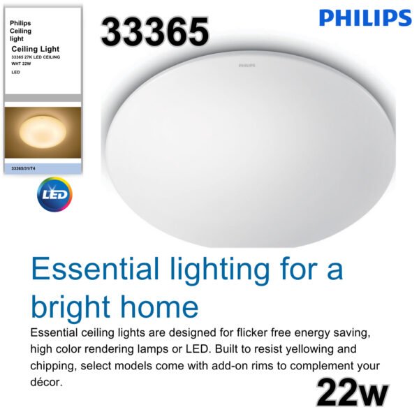 Philips 33365 LED Ceiling Light 2700K Warm White Lampu Siling Downlight Opple Ceiling Light