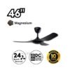 69f82c52efd26_1777871955.jpg DEKA+ MAZON 46'' 3 Blades 24 Speeds + Reverse with Remote Control DC Motor Black / Walnut / Pinewood Ceiling Fan