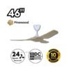 69f82c5350635_1777871955.jpg DEKA+ MAZON 46'' 3 Blades 24 Speeds + Reverse with Remote Control DC Motor Black / Walnut / Pinewood Ceiling Fan