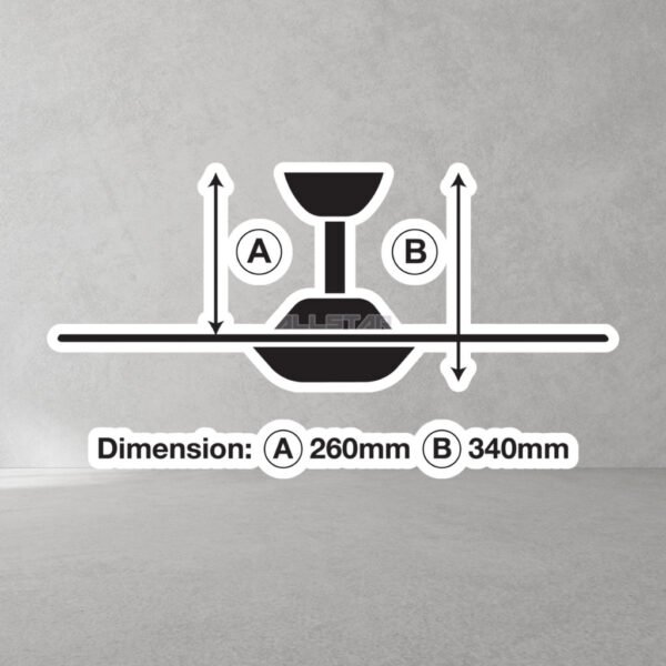 DEKA+ CROX 28'' 3 Blades 14 Speeds +TURBO with Remote Control DC Motor 3 Colour LED Ceiling Fan Walnut / Pine WoodKipas