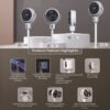 Rubine 4-in-1 Adjustable High-torque Spiral Blades Touch Screen Display Panel Air Circulation Fan - ROF-ROTERA-MW