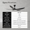 69f82c566393a_1777871958.jpg DEKA+ BETA 56'' 5 Blades 14 Speeds + TURBO with Remote Control DC Ceiling Fan Walnut Pinewood Kipas Siling