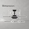 DEKA+ ARION 56'' 3 Blades 24 Speeds + Reverse with Remote Control DC Motor  Matt Black/Oak Kipas Siling