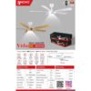 REGAIR VIDA56 DC ceiling fan with light 5Blade 16Speed Remote control 5 years warranty