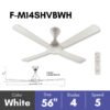 Panasonic F-M14JH & F-M14SH Bayu Ceiling Fan 4 Blades Remote Control (56") F-M14SHVBWH/KH