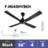 Panasonic F-M14JH & F-M14SH Bayu Ceiling Fan 4 Blades Remote Control (56") F-M14SHVBWH/KH