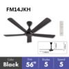 69f82c57d2637_1777871959.jpg Panasonic BAYU Ceiling Fan 5 Blades 3 Speed Timer Remote Control (56") F-M14JHVBWH F-M14JHVBKH