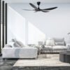 69f82c5866ab5_1777871960.jpg DEKA+ BETA 56'' 5 Blades 14 Speeds + TURBO with Remote Control DC Ceiling Fan Walnut Pinewood Kipas Siling