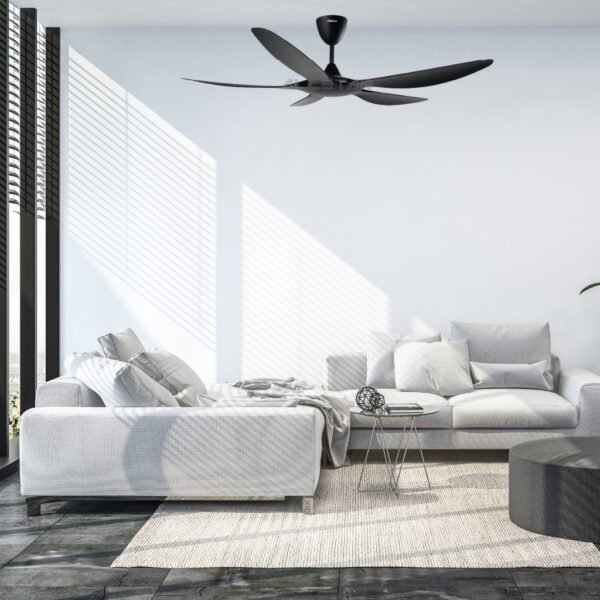 69f82c5866ab5_1777871960.jpg DEKA+ BETA 56'' 5 Blades 14 Speeds + TURBO with Remote Control DC Ceiling Fan Walnut Pinewood Kipas Siling