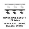 69f82c5a0cfc9_1777871962.jpg CEILING LIGHT 10W LED SET Rail & Lampu TRACK LIGHT Spotlight Ceiling Light Hitam Putih Track Murah Dan Berquality