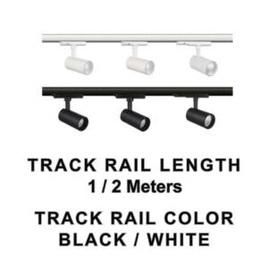 CEILING LIGHT 10W LED SET Rail & Lampu TRACK LIGHT Spotlight Ceiling Light Hitam Putih Track Murah Dan Berquality