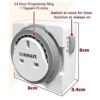 Eurosafe ES-50HT 13A Plug In Timer/ Time Switch/ 24 Hour Plug In Timer | Energy-Saving Smart Plug Home Automation Switch