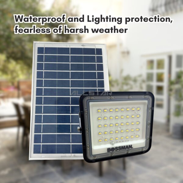 BOSSMAN Solar Led Flood Light Aluminum Waterproof Remote Control 6500K (100W,250W,300W,400W)