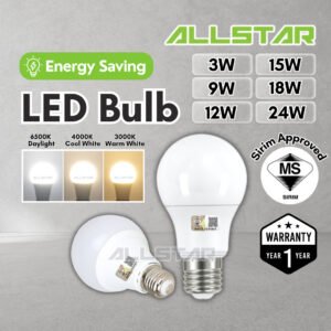 69f82c5f5dd7d_1777871967.jpg 【SIRIM】E27 LED Light Bulb Mentol LED Lamp Light 3W 5W 9W 12W 15W 18W 24W Energy Saving Table Lamp