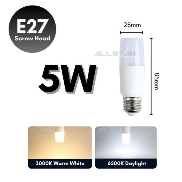 【SIRIM】LED Stick Bulb 10W 15W 5W E27 PLC 3000K Warm Light 6500K Daylight Bulb Mentol Lampu Energy Saving