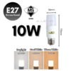 【SIRIM】LED Stick Bulb 10W 15W 5W E27 PLC 3000K Warm Light 6500K Daylight Bulb Mentol Lampu Energy Saving