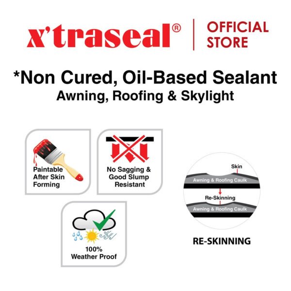 X'TRASEAL (Grey) AWNING SILICONE AND ROOFING SEALANT WATERPROOF CAULK SILICONE XTRASEAL