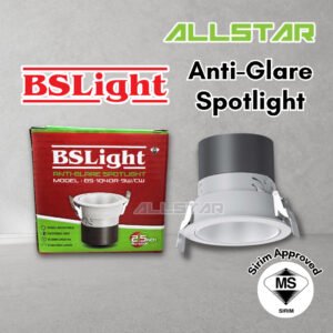 BS Light LED Recessed Eyeball 9W Anti-Glare Spotlight Ceiling Lamp Recessed Lampu