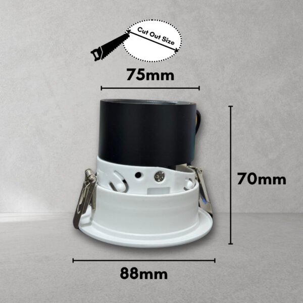 69f82c633b416_1777871971.jpg BS Light LED Recessed Eyeball 9W Anti-Glare Spotlight Ceiling Lamp Recessed Lampu