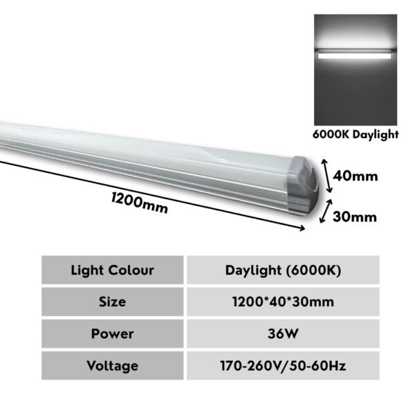 69f82c638e3cc_1777871971.jpg Linear Lighting 4FT T8 Light Tube 36W Lampu Ceiling Single Casing Warehouse Lobby Parking Lot Light Bulb
