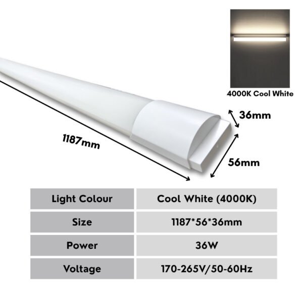 69f82c63e1d11_1777871972.jpg Linear Lighting 4FT T8 Light Tube 36W Lampu Ceiling Single Casing Warehouse Lobby Parking Lot Light Bulb