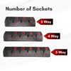 【SIRIM】Trailing Socket 3/4/5 Way 2/5 Meter Premium Extension Socket Heavy Duty Wire Plug 1500W Load