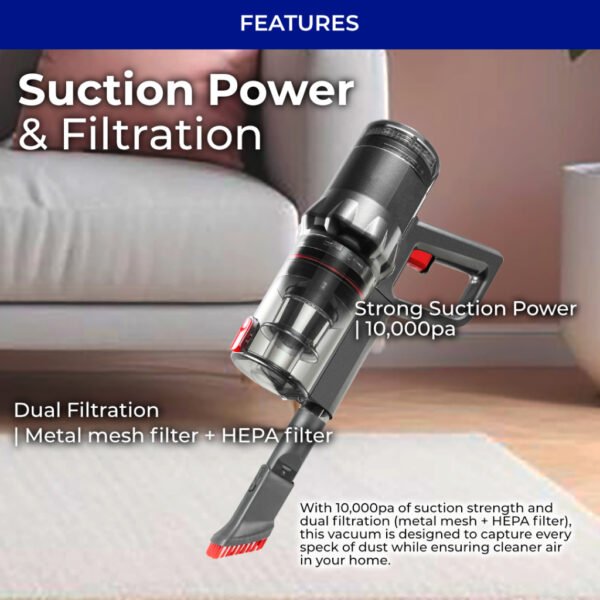 Wirata VC-550 Cordless Vacuum Aluminium Telescopic Tube