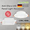 69f82c66ab33a_1777871974.jpg Anti-Glare LED Recessed Downlight Plastic 12W 18W Lampu Siling Rumah Round Room Ceiling Lighting
