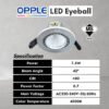 Recessed Anti Glare LED Spotlight Eye Ball 7W 11W Downlight 3 Color 4000K 3000K