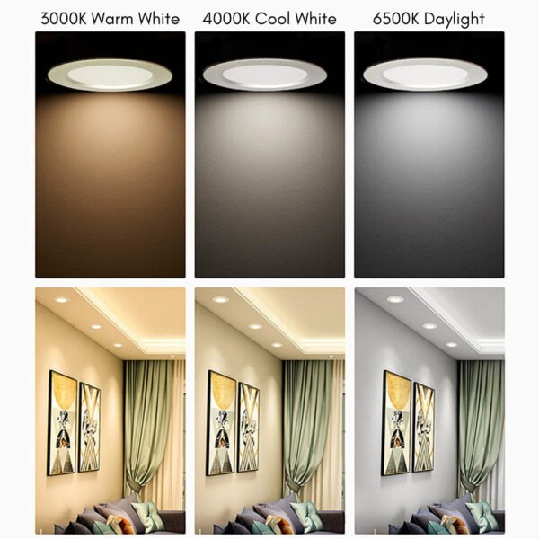 69f82c67451d0_1777871975.jpg Anti-Glare LED Recessed Downlight Plastic 12W 18W Lampu Siling Rumah Round Room Ceiling Lighting