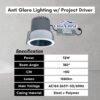 Recessed Anti Glare LED Spotlight Eye Ball 7W 11W Downlight 3 Color 4000K 3000K