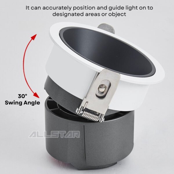 Recessed Anti Glare LED Spotlight Eye Ball 7W 11W Downlight 3 Color 4000K 3000K