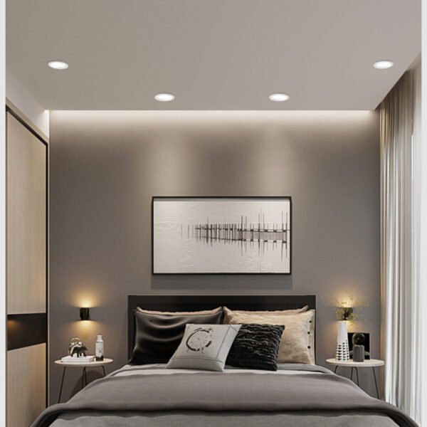 69f82c68bde83_1777871976.jpg Anti-Glare LED Recessed Downlight Plastic 12W 18W Lampu Siling Rumah Round Room Ceiling Lighting