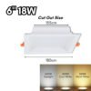 69f82c69cad3f_1777871977.jpg Anti-Glare LED Recessed Downlight Plastic 12W 18W Lampu Siling Rumah Round Room Ceiling Lighting