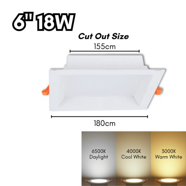 69f82c69cad3f_1777871977.jpg Anti-Glare LED Recessed Downlight Plastic 12W 18W Lampu Siling Rumah Round Room Ceiling Lighting