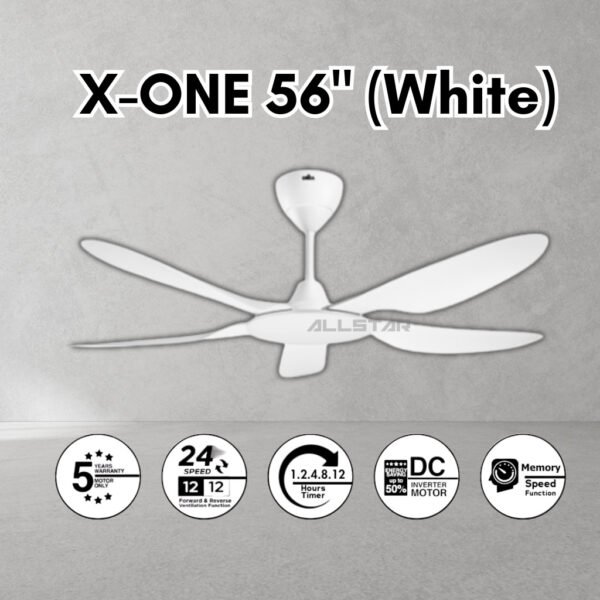 【NEW】Deka X-ONE 56" / 46" DC motor Remote Control Ceiling fan with 24 Speed ABS Kipas Siling