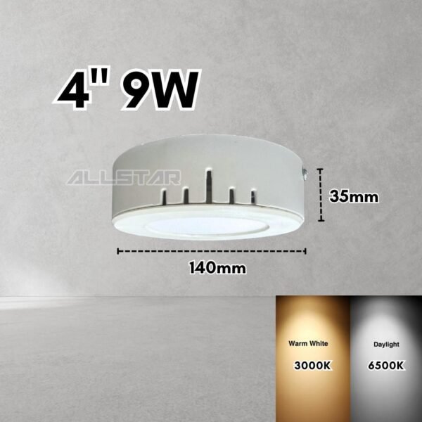 LED Surface Downlight 12W 18W 24W Mounted Ceiling Lights Down Light Home Lighting Lampu Siling Rumah White Frame