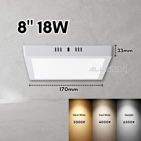 LED Surface Downlight 12W 18W 24W Mounted Ceiling Lights Down Light Home Lighting Lampu Siling Rumah White Frame