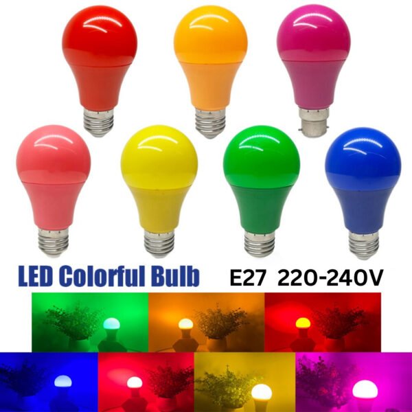 69f82c6c9fc82_1777871980.jpg Fast Delivery⚡A60 Color Bulb 7W RED YELLOW GREEN PURPLE BLUE E27 LAMPU RAYA DECOR BULB LIGHT CHRISTMAS LIGHT FESTIVAL