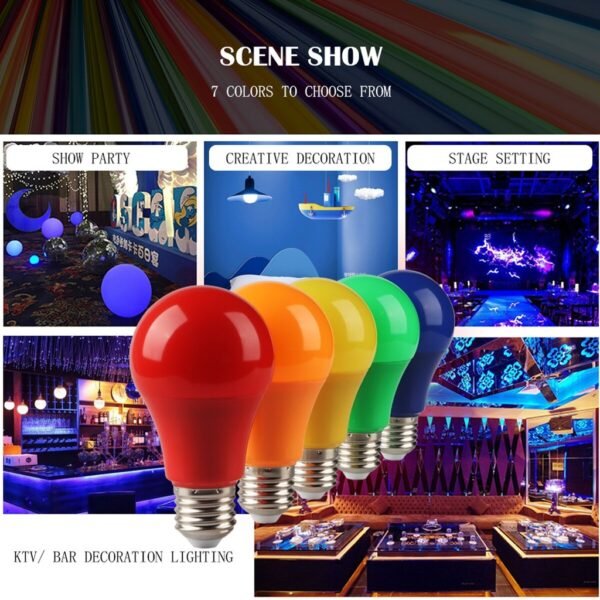 69f82c6de28d4_1777871982.jpg Fast Delivery⚡A60 Color Bulb 7W RED YELLOW GREEN PURPLE BLUE E27 LAMPU RAYA DECOR BULB LIGHT CHRISTMAS LIGHT FESTIVAL
