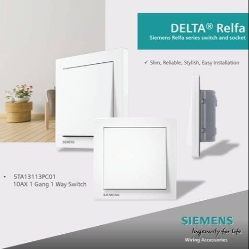 69f82c6e6e65b_1777871982.jpg ✨SIRIM + READY STOCK✨ Siemens Switches & Sockets 1 Gang 2 Gang 3 Gang 4 Gang 13A Socket 20A