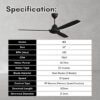 69f82c6f8ef93_1777871983.jpg Deka Kronos K3 60"/K5 K6 56" 40" DC Motor Ceiling Fan Remote Control Commercial Fan Kipas Siling 5 Blades