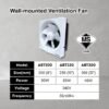 69f82c7256b96_1777871986.jpg Bossman Exhaust Ventilation Fan Wall Ceiling Mounted Bedroom Living Room Toilet Kitchen Ventilator Air Fan