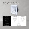 69f82c72a4b09_1777871986.jpg Bossman Exhaust Ventilation Fan Wall Ceiling Mounted Bedroom Living Room Toilet Kitchen Ventilator Air Fan