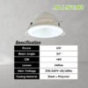 Media LED Recessed Spotlight 6W High Lumen 3000K 4000k Ceiling Light Living Room Spotlight