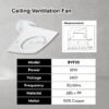 69f82c73002ea_1777871987.jpg Bossman Exhaust Ventilation Fan Wall Ceiling Mounted Bedroom Living Room Toilet Kitchen Ventilator Air Fan