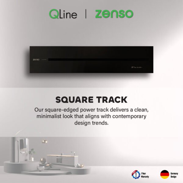69f82c73335c5_1777871987.jpg ZENSO Qline Power Track 400mm 600mm 1000mm 13A Flat Universal 20W Fast Charging Type A+C Adaptor Round Track